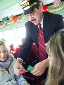 Train Conductor on Polar Express, White River Junction, Vermont